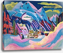 Постер Кирхнер Людвиг Эрнст Давос зимой. Давос в снегу