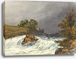 Постер Оуэн Х. Самуэль Сцена на реке с домом