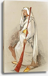 Постер Льюис Джон Этюд Мужчины, Одетого В Североафриканскую Одежду