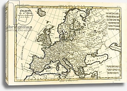 Постер Бонне Чарльз (карты) Europe, 1780