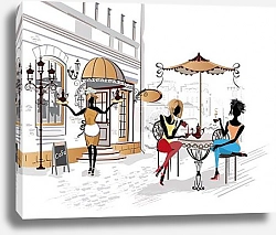 Постер Цифровая графика: Уютные улочки старого Парижа