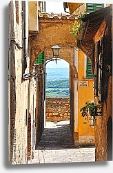 Постер Тоскана. Узкая улочка