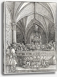 Постер Альтдорфер Альтбрехт The Holy Family on the Flight into Egypt at a Fountain