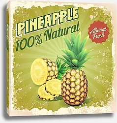 Постер Ананас, ретро-плакат