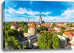 Постер Эстония. Aerial View of Tallinn