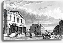 Постер Школа: Английская 19в. Wesleyan Chapel, Stanhope Street, Liverpool, engraved by J. Smith