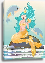 Постер Русалка на камне