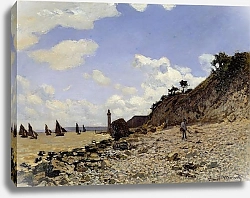 Постер Моне Клод (Claude Monet) Берег моря в Хонфлере