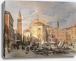 Постер Занин Франческо Venice, Campo San Polo with a View of the Apis of San Polo