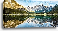 Постер Итальянские Альпы: Утро у озера Брайес