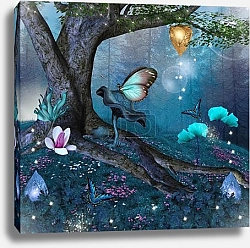 Постер Enchanted nature series - enchanted tree in the middle of the forest