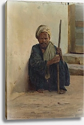 Постер Брукман  Генри Louxor, arabe tenant un bâton assis dans une rue