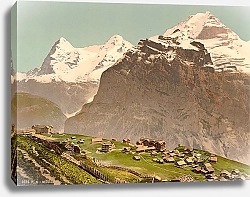 Постер Швейцария. Горная деревня Мюррен