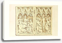 Постер Робинсон Джон Diptych in Carved Ivory representing the Adoration of the Magi and the Crucifixion