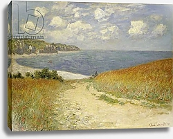 Постер Моне Клод (Claude Monet) Path in the Wheat at Pourville, 1882