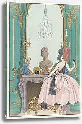 Постер Барбье Джордж Мадемуазель Сорель в великолепной одежде