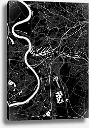 Постер План города Дуйсбург, Германия