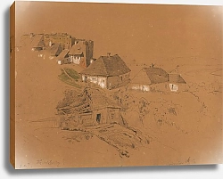 Постер Герсон Войцех Hill in Sandomierz with ruins of a wall tower and houses