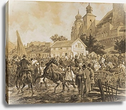 Постер Коссак Юлиуш Horse market near Wawel