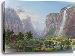 Постер Блейлер Иоганн Генрих Der Staubbach im Lauterbrunnenthal