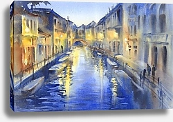 Постер Венеция, ночные огни Канала Гранде