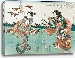 Постер Куниеси Утагава View of Yanagishima in Spring