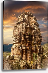 Постер Статуя храма Байон, Камбоджа