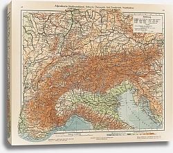 Постер Фридрих Эрнст Alpenkarte