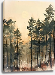 Постер Evening falls on the pine grove