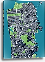 Постер Карта мечты: Сан-Франциско, сердце Калифорнии