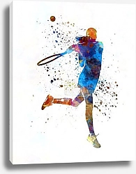 Постер Woman tennis player 03 in watercolor