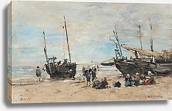 Постер Буден Эжен (Eugene Boudin) La plage de Berck à marée basse