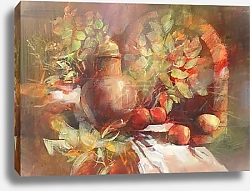 Постер Натюрморт с кувшином и яблоками #3