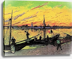 Постер Ван Гог Винсент (Vincent Van Gogh) Угольные баржи