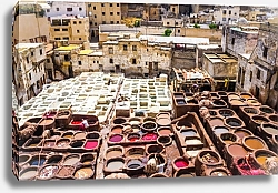 Постер Фес, Марокко, исторические красильни кожи
