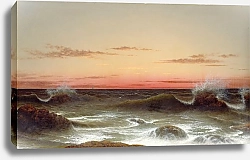 Постер Хид Мартин Джонсон Морской пейзаж; Закат солнца