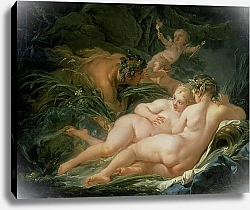 Постер Буше Франсуа (Francois Boucher) Pan and Syrinx, 1759