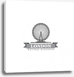 Постер Лондонская колесо обозрения: Символ столицы Великобритании