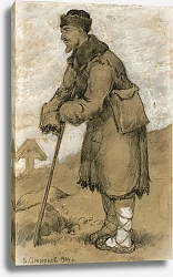 Постер Смирнов Борис Васильевич Fate and Migration; A Migrant, Returning to His Homeland, Bids Farewell to the Graves of those Dear to Him Who He Had Lost in the Adopted Land.