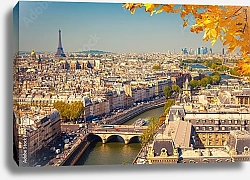 Постер Франция. Париж с высоты птичьего полета