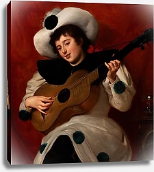 Постер Тесий Гиацинт Harlequin with a guitar