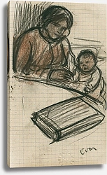 Постер Мигем Юджин Ван Augustine Pautre met de kleine