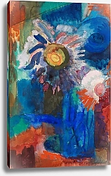 Постер Шефлер Фриц Blumen in blauer Vase