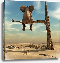 Постер Слон на ветке
