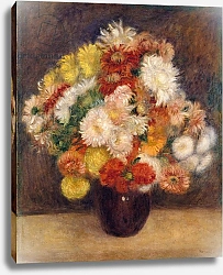 Постер Ренуар Пьер (Pierre-Auguste Renoir) Bouquet of Chrysanthemums, 1881