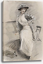 Постер Хеллеу Поль Madame Paris assise sur une banquette