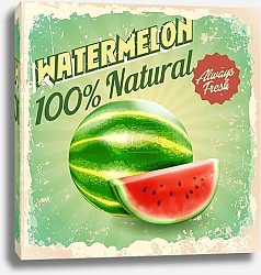 Постер Арбуз, ретро-плакат