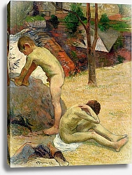Постер Гоген Поль (Paul Gauguin) Breton Boys Bathing, 1888