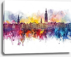 Постер Brussels skyline