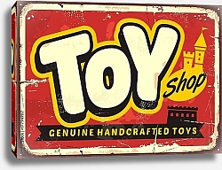 Постер Магазин игрушек, винтажная вывеска 
